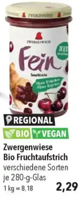 CITTI Markt Zwergenwiese Bio Fruchtaufstrich Angebot