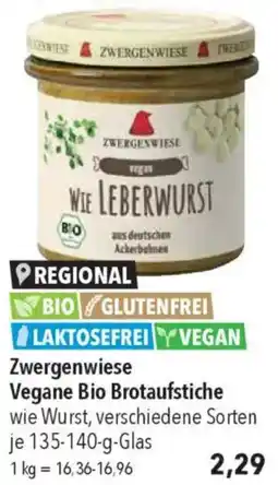 CITTI Markt Zwergenwiese Vegane Bio Brotaufstiche Angebot