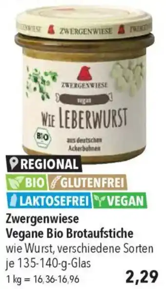 CITTI Markt Zwergenwiese Vegane Bio Brotaufstiche Angebot