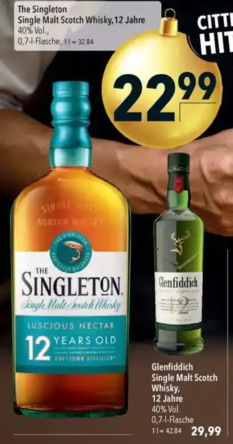 CITTI Markt The Singleton Single Malt Scotch Whisky, 12 Jahre Angebot