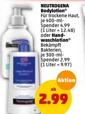 PENNY Neutrogena Bodylotion oder Handwaschlotion Angebot