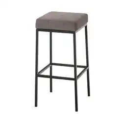 Netto Marken-Discount TPFLiving Barhocker Montana B Gestell Schwarz Stoff Grau Angebot