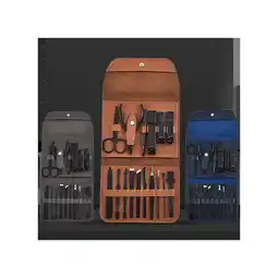 Netto Marken-Discount TPFBeauty Maniküre- & Pediküre-Set 16-teilig aus Kunstleder - Braun Angebot