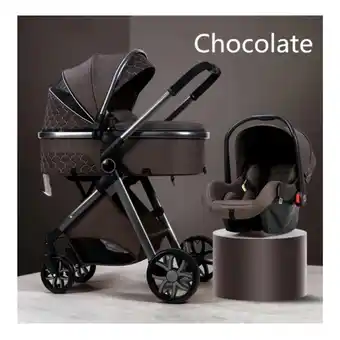 Netto Marken-Discount TPFLiving Kombi-Kinderwagen 3in1 Set - Modell 1 Stoff - Schwarz Angebot