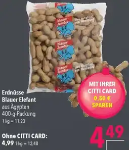 CITTI Markt Erdnüsse Blauer Elefant Angebot