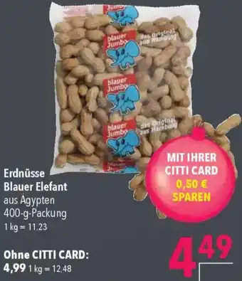 CITTI Markt Erdnüsse Blauer Elefant Angebot