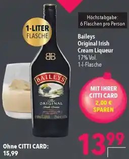CITTI Markt Baileys Original Irish Cream Liqueur Angebot