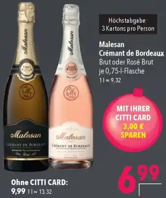 CITTI Markt Malesan Crémant de Bordeaux Angebot