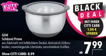 CITTI Markt GSW Schüssel Primo Angebot