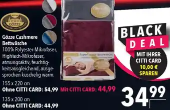 CITTI Markt Gözze Cashmere Bettwäsche Angebot