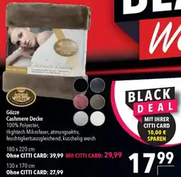 CITTI Markt Gözze Cashmere Decke Angebot