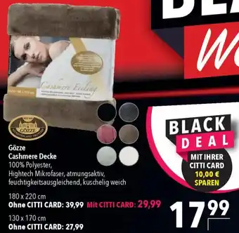 CITTI Markt Gözze Cashmere Decke Angebot