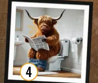 Hornbach Gerahmtes Bild Lustiges Hochlandrind II Angebot