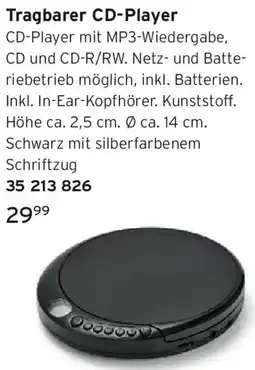 Tchibo Tragbarer CD-Player Angebot