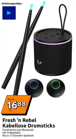 Action Fresh 'n Rebel Kabellose Drumsticks Angebot