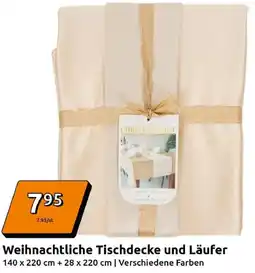 Action Weihnachtliche Tischdecke und Läufer Angebot