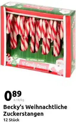 Action Becky's Weihnachtliche Zuckerstangen Angebot
