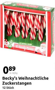 Action Becky's Weihnachtliche Zuckerstangen Angebot