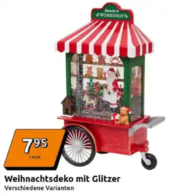 Action Weihnachtsdeko mit Glitzer Angebot