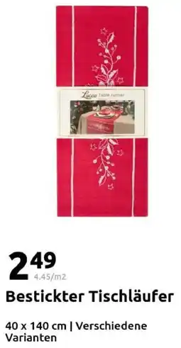 Action Bestickter Tischläufer Angebot