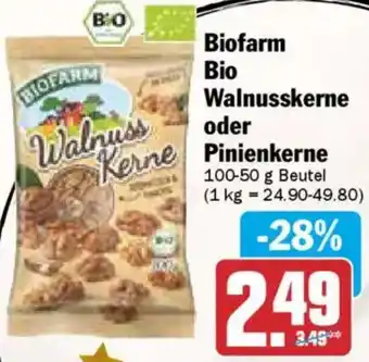 AEZ Biofarm Bio Walnusskerne oder Pinienkerne Angebot