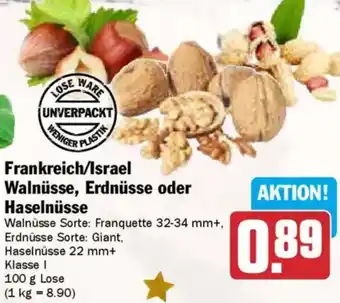 AEZ Frankreich/Israel Walnüsse, Erdnüsse oder Haselnüsse Angebot