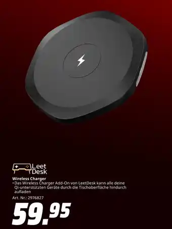 MediaMarkt Leetdesk wireless charger Angebot