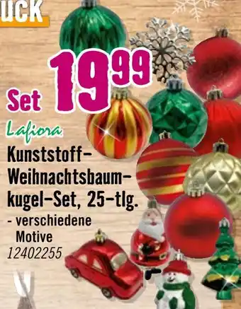 Hornbach Lafiora kunststoff-weihnachtsbaumkugel-set Angebot