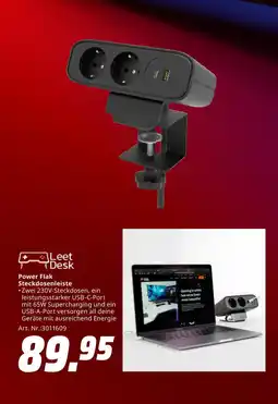 MediaMarkt Leet desk power flak steckdosenleiste Angebot