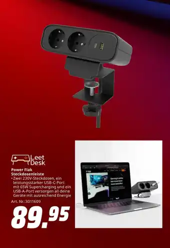 MediaMarkt Leet desk power flak steckdosenleiste Angebot