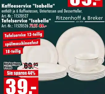 Möbel Mahler Ritzenhoff & breker kaffeeservice isabella Angebot