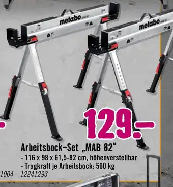 Hornbach Metabo arbeitsbock-set 'mab 82' Angebot