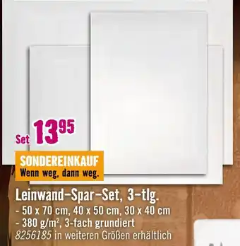 Hornbach Leinwand-spar-set, 3-tlg Angebot