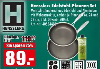 Möbel Mahler Hensslers edelstahl-pfannen set Angebot