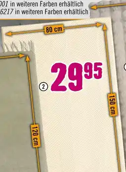 Hornbach Hochflorteppich „nela linos“ 50 x 150 cm Angebot