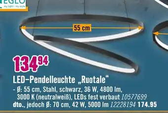 Hornbach Led-pendelleuchte ruotale Angebot
