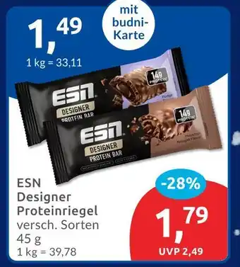 Budni Esn designer protein bar fudge Angebot