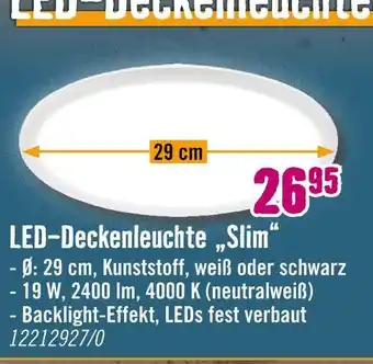 Hornbach Led-deckenleuchte 'slim' Angebot
