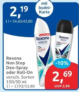 Budni Rexona non stop deo-spray Angebot