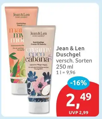 Budni Jean & len duschgel creamy coco cabana Angebot