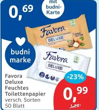 Budni Favora deluxe feuchtes toilettenpapier Angebot