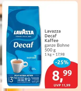Budni Lavazza decaf kaffee ganze bohne Angebot