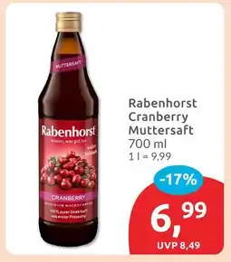 Budni Rabenhorst cranberry muttersaft Angebot