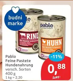 Budni Pablo feine pastete hundenahrung rind Angebot