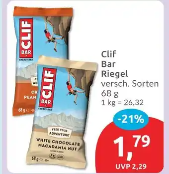 Budni Clif bar crunchy peanut butter Angebot