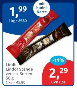 Budni Lindt lindor stange Angebot