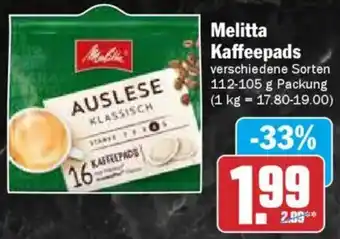 AEZ Melitta Kaffeepads Angebot
