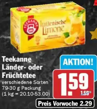 AEZ Teekanne Länder- oder Früchtetee Angebot