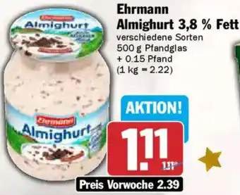 AEZ Ehrmann Almighurt 3,8 % Fett Angebot