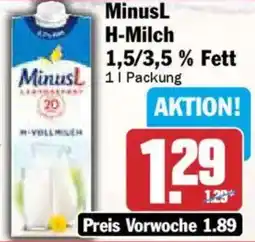 AEZ MinusL H-Milch 1,5/3,5 % Fett Angebot
